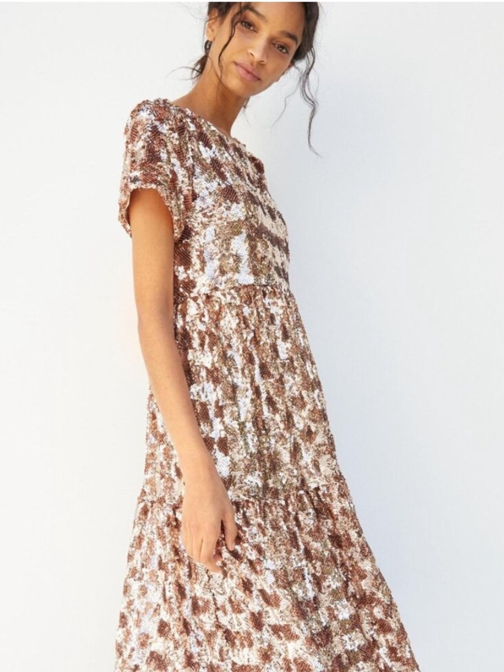 Anthropologie Bernadette Sequined Midi Dress - Picture 2 of 6